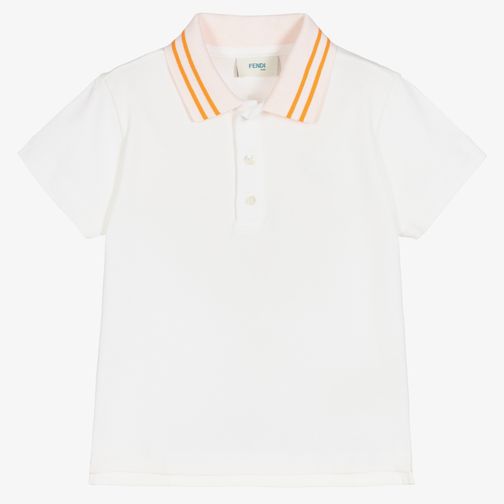 Fendi - Chemise ivoire en coton Garçon | Childrensalon