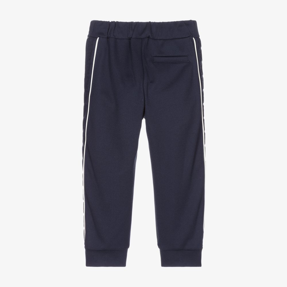 Fendi-Boys Navy Blue Logo Joggers | Childrensalon Outlet