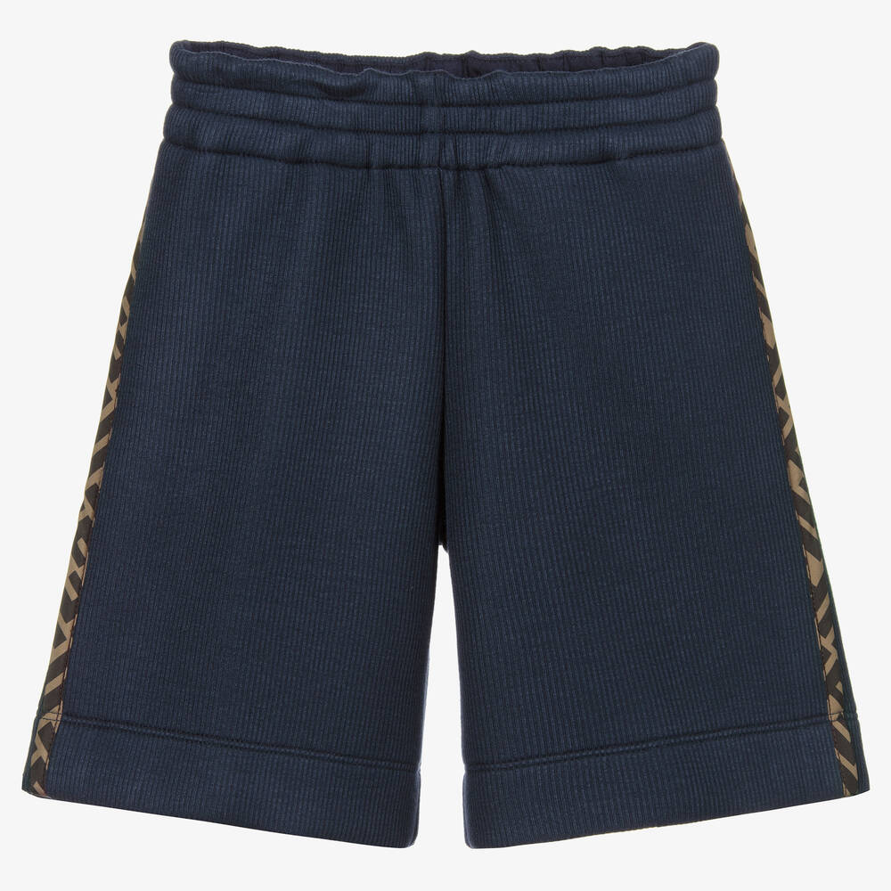 Fendi - Navyblaue Shorts mit Logo (J) | Childrensalon