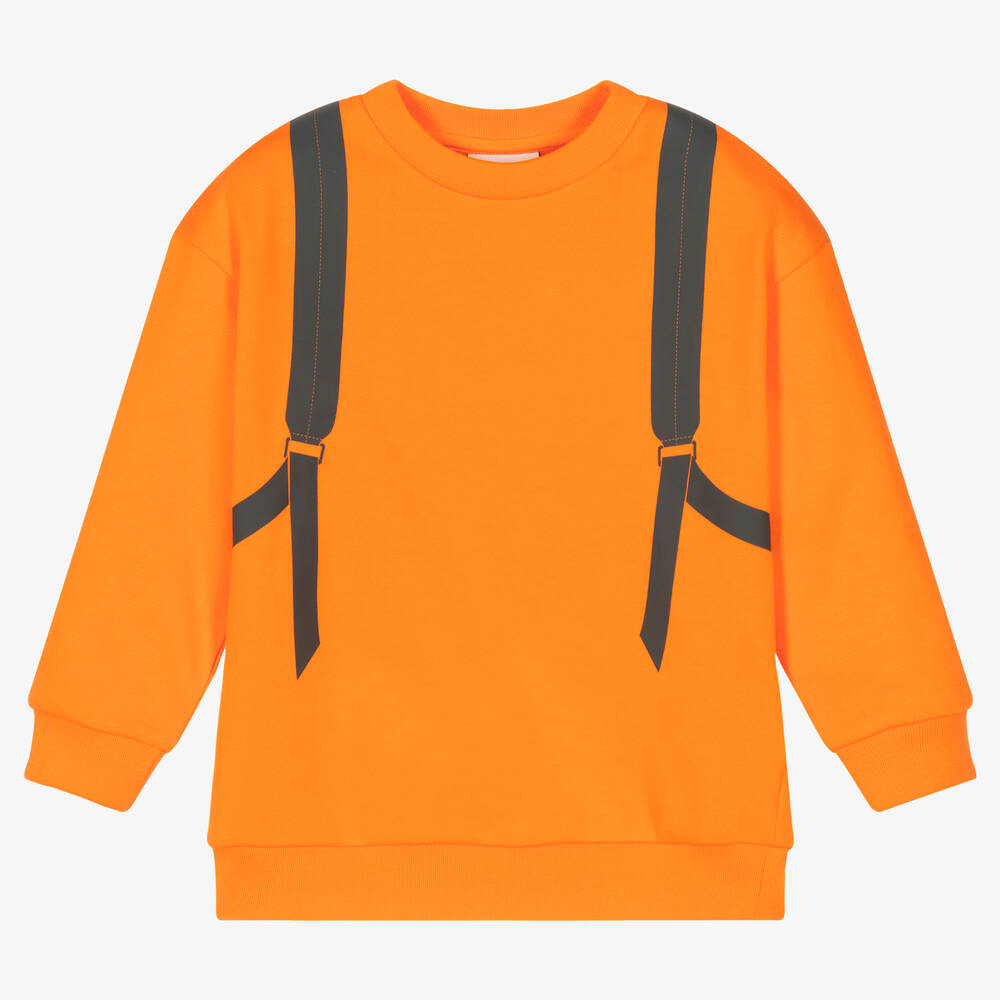 Fendi - Boys Orange Cotton Sweatshirt | Childrensalon