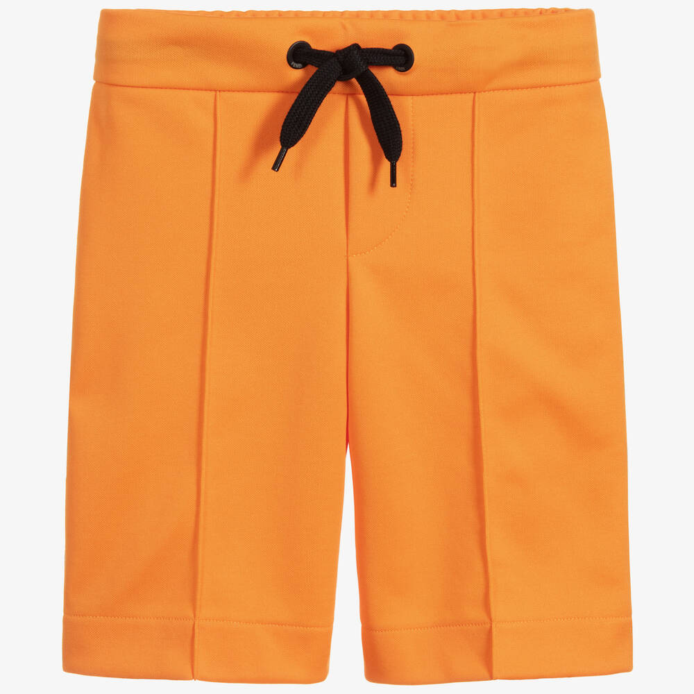 Fendi - Boys Orange FF Logo Shorts | Childrensalon