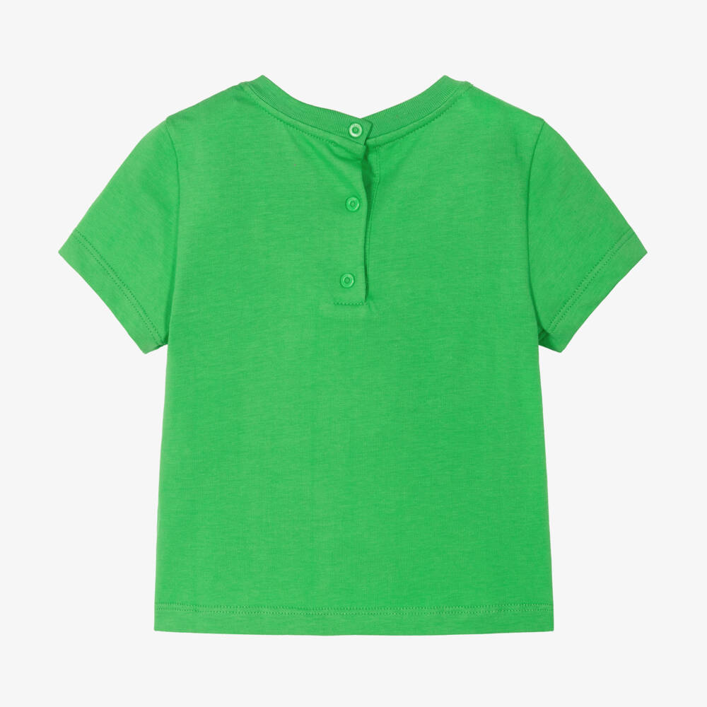 Fendi-Boys Soft Green Cotton Tee | Childrensalon Outlet