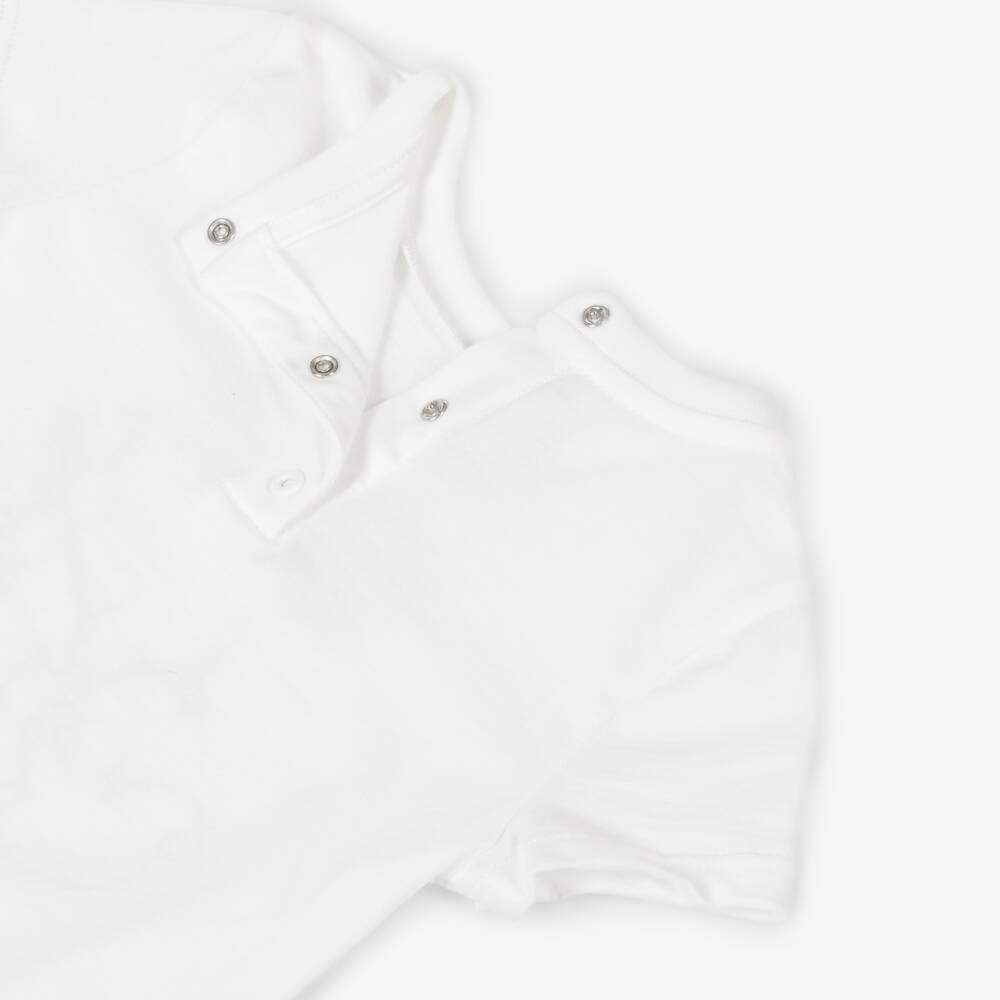 Fendi-Boys White Cotton Animal Print Tee | Childrensalon Outlet