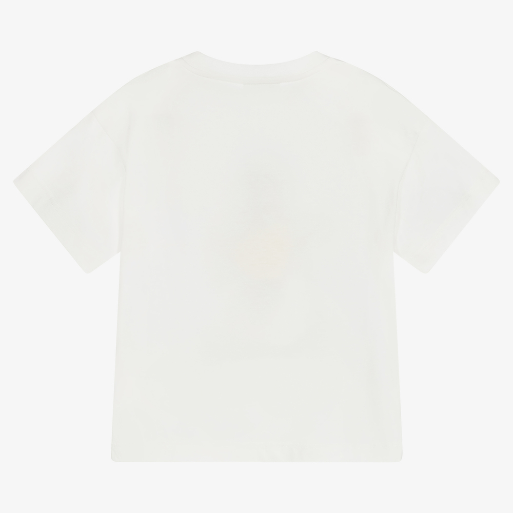 Fendi-Белая хлопковая футболка для мальчиков | Childrensalon Outlet