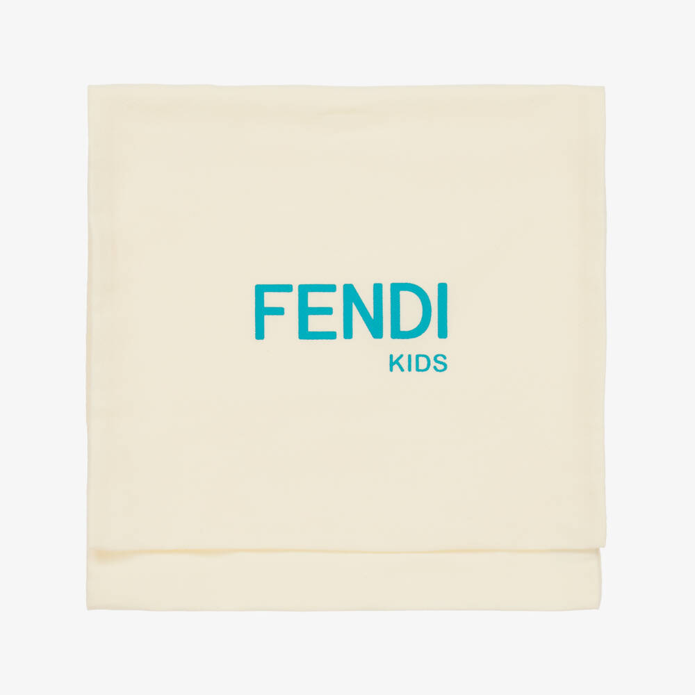 Fendi-حذاء رياضي عالي الرقبة بنقشة FF بني | Childrensalon Outlet