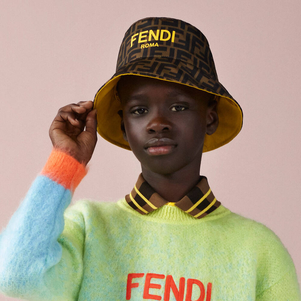 Fendi Brown FF Reversible Bucket Hat