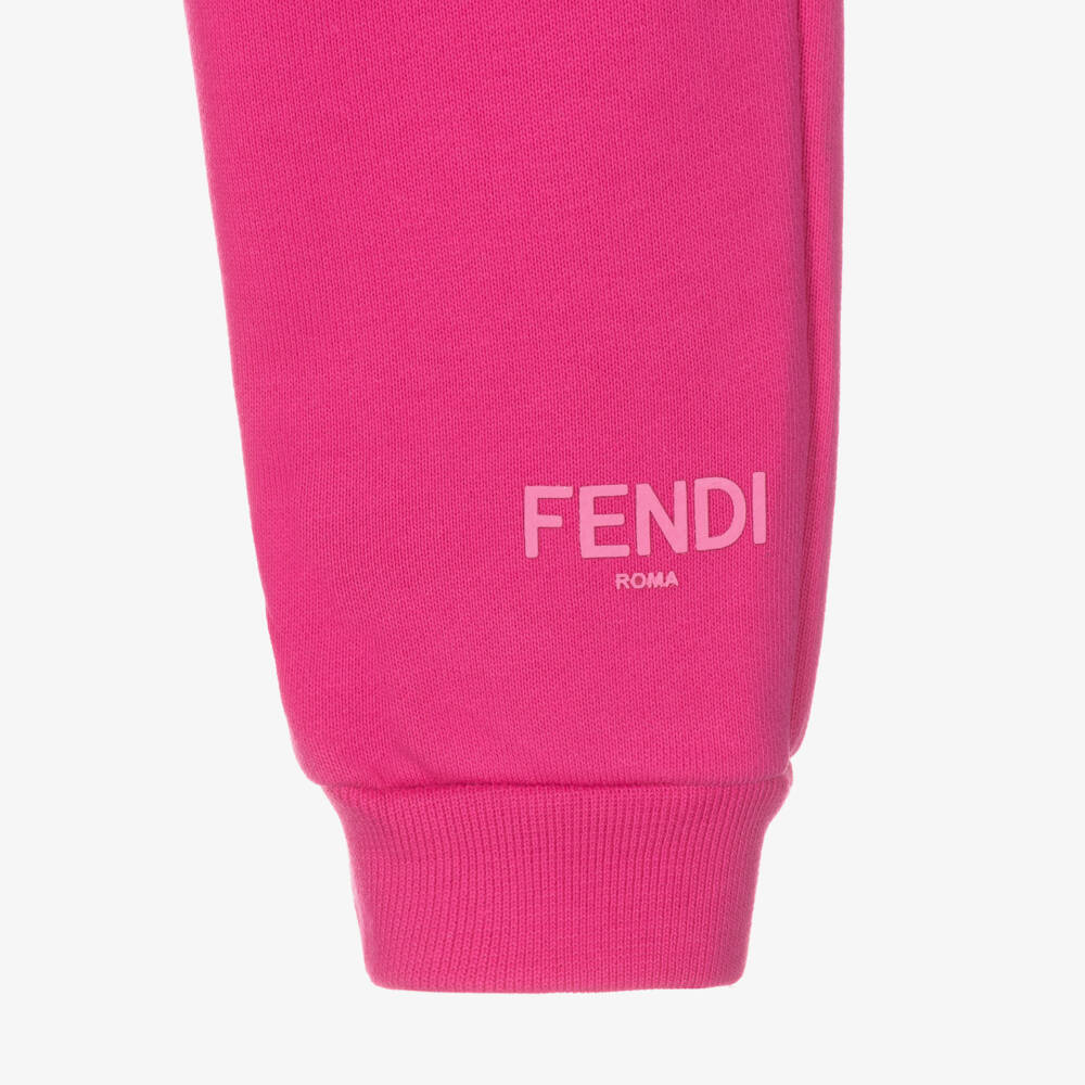Fendi-Мягкие розовые хлопковые джоггеры для девочек | Childrensalon Outlet
