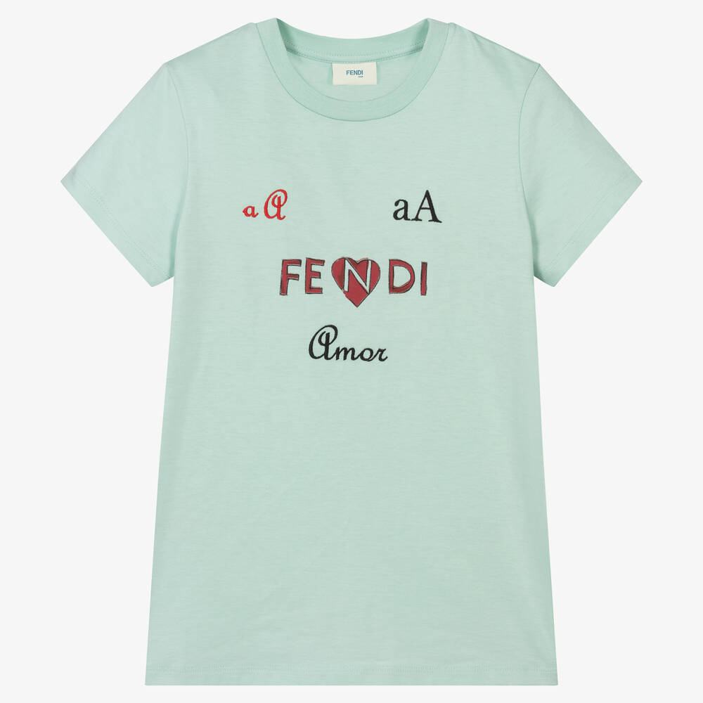 Fendi heart online t shirt