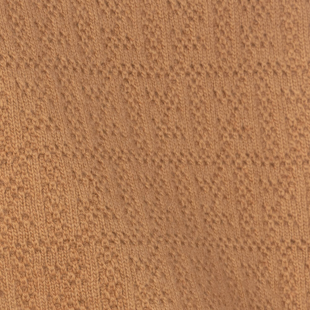 Fendi-Girls Beige Knitted Sweater | Childrensalon Outlet