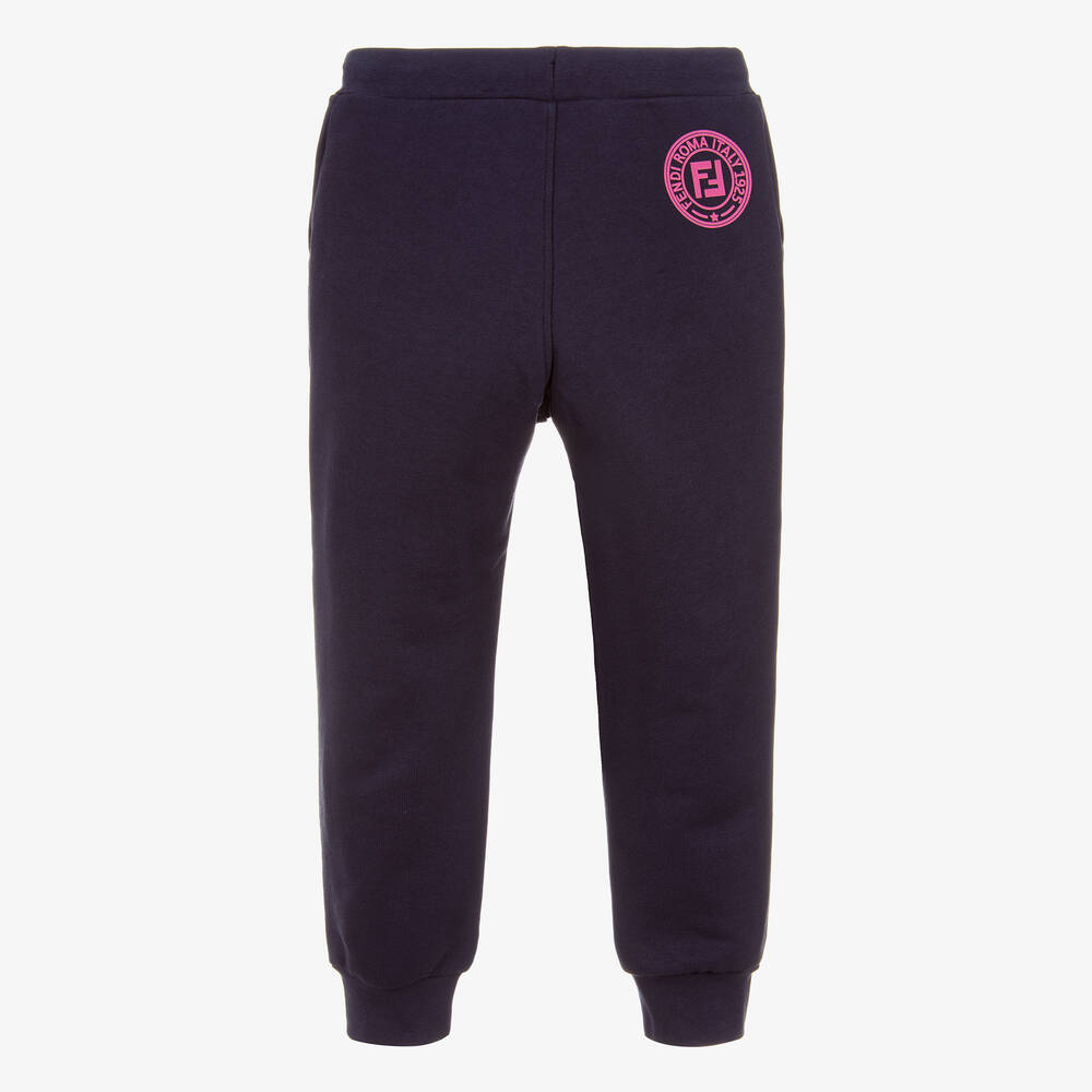 Fendi Special Edition-Girls Cotton FF Logo Joggers | Childrensalon Outlet