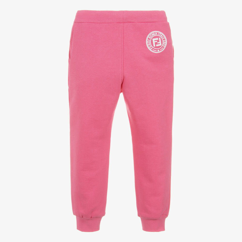 Fendi Special Edition-Girls Cotton FF Logo Joggers | Childrensalon Outlet
