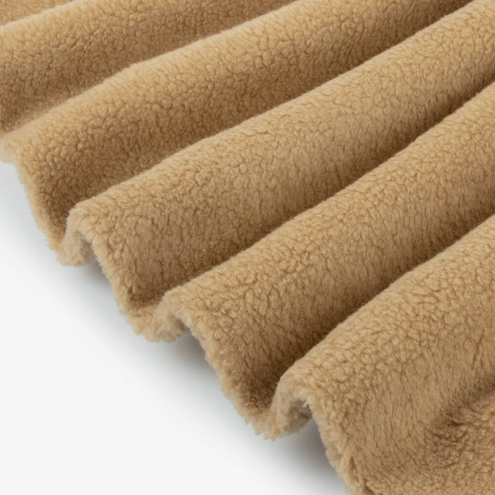 Fendi-Girls Cozy Beige Fleece Dress | Childrensalon Outlet