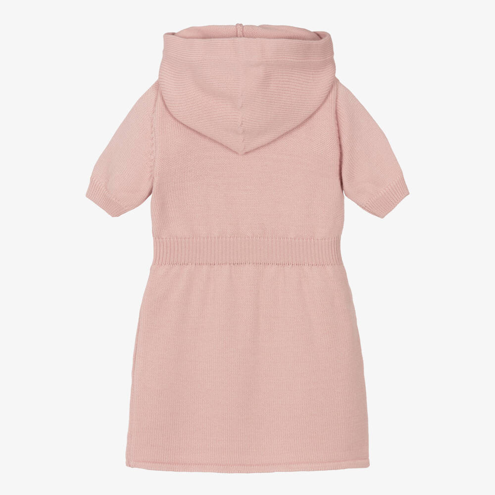 Fendi-Теплое розовое шерстяное платье для девочек | Childrensalon Outlet