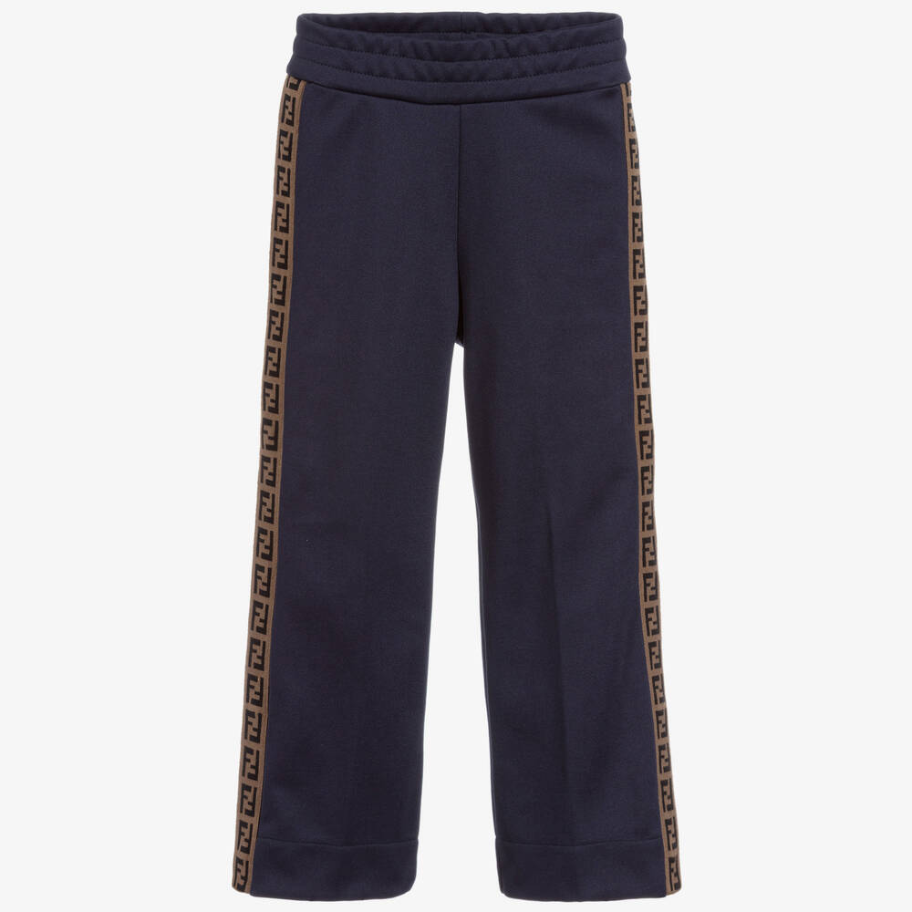 Fendi - Girls Navy Blue Trousers | Childrensalon