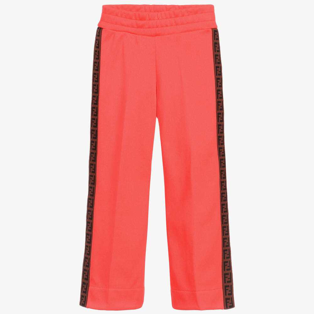 Fendi - Girls Neon Pink Trousers | Childrensalon