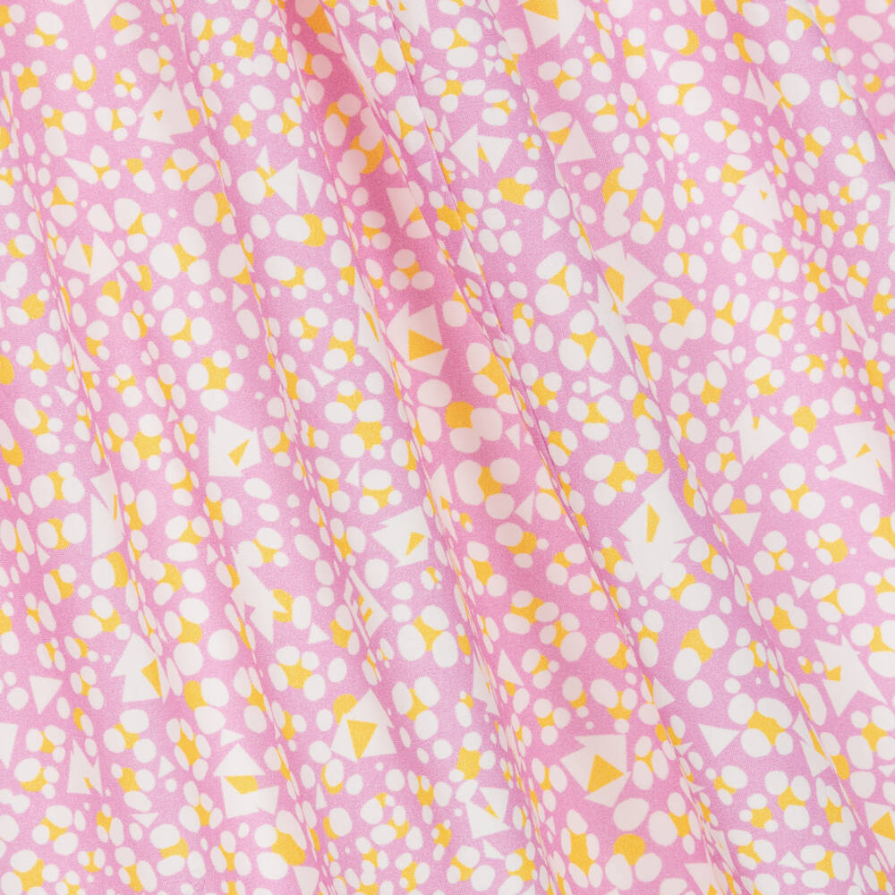 Fendi-Хлопковое платье для девочек розового и жёлтого цвета | Childrensalon Outlet