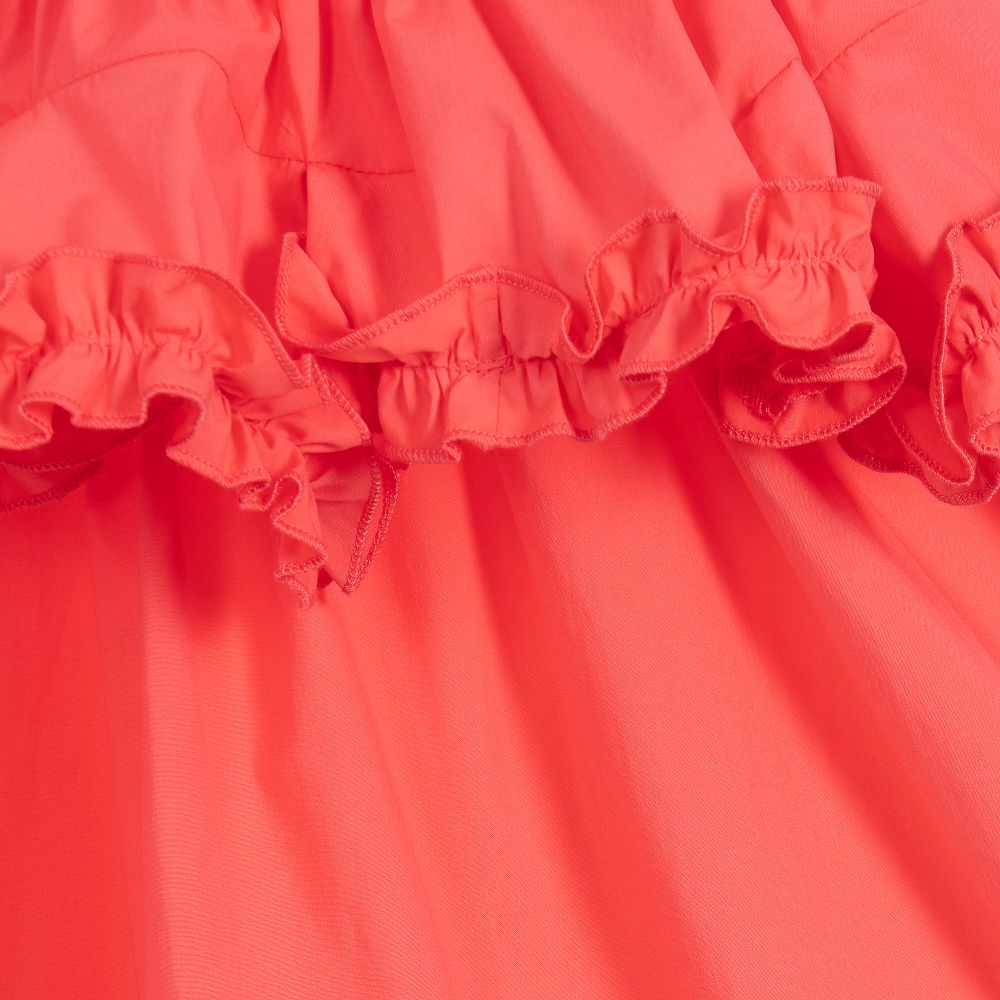 Fendi-Girls Pink Cotton Dress | Childrensalon Outlet