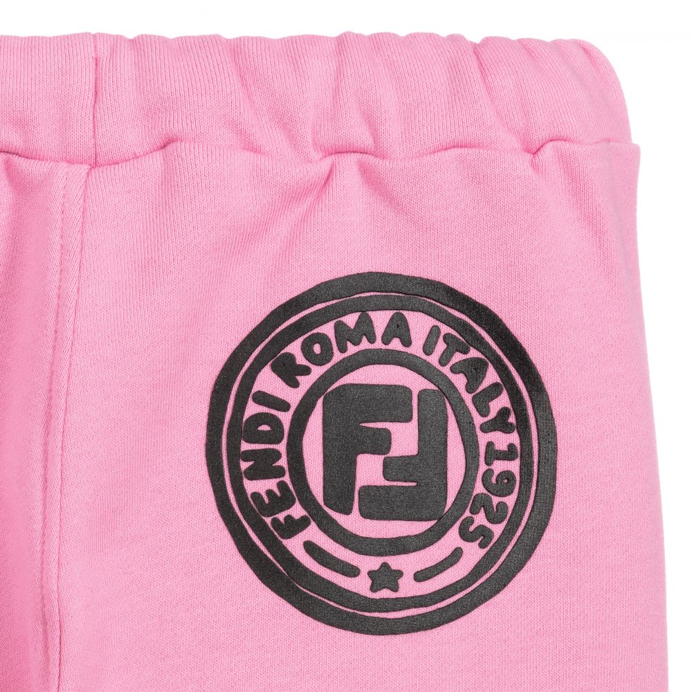 Fendi-جوغرز قطن لون زهري للبنات | Childrensalon Outlet