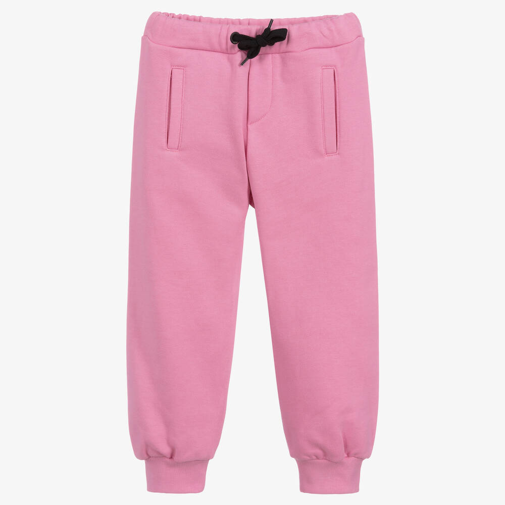 Fendi - Jogging rose en coton à logo Fille | Childrensalon