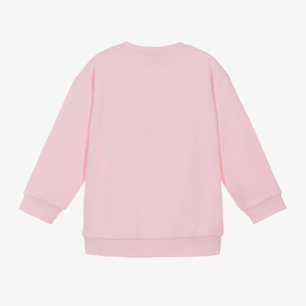 Fendi-Розовый хлопковый свитшот с логотипом для девочек | Childrensalon Outlet