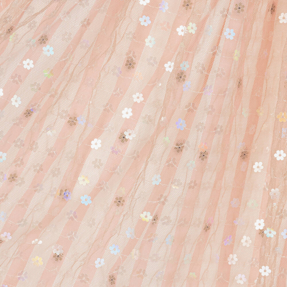 Fendi-Розовая юбка из тюля с пайетками | Childrensalon Outlet