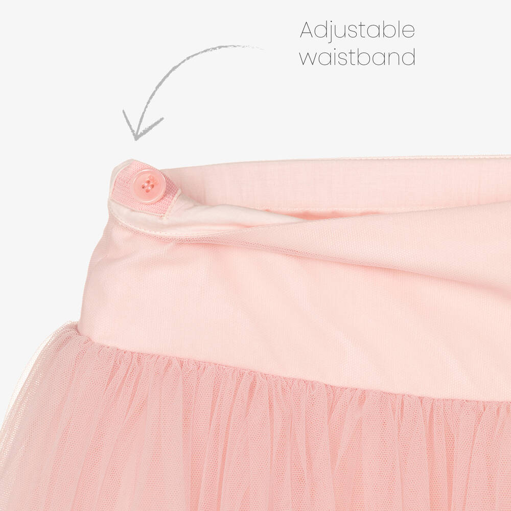Fendi-Girls Pink Tulle Skirt | Childrensalon Outlet