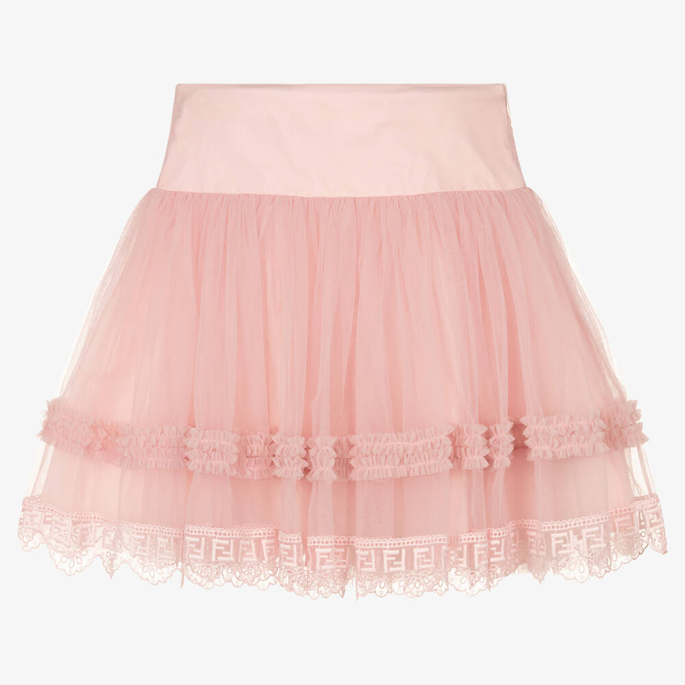 Fendi - Girls Pink Tulle Skirt | Childrensalon