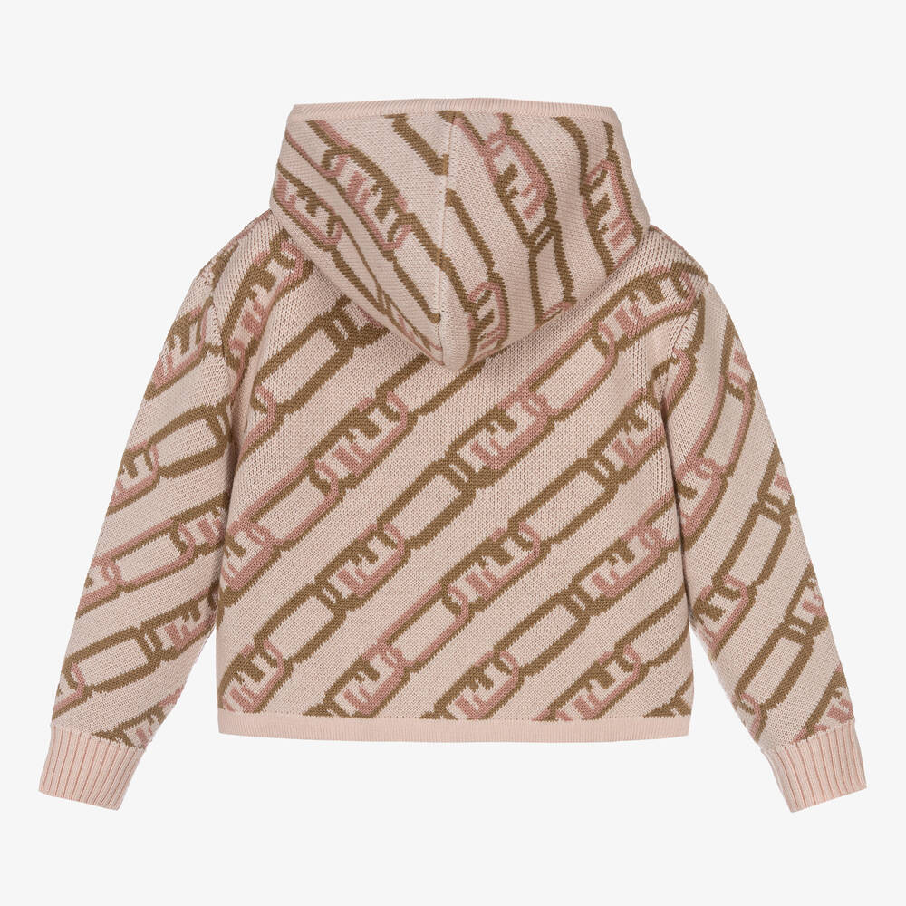 Fendi-Розовая вязаная худи для девочек | Childrensalon Outlet