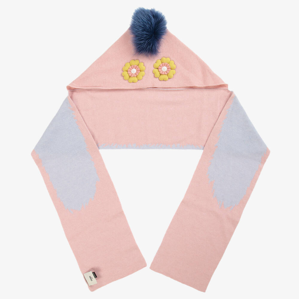 Fendi-Girls Piro-Chan Hat & Scarf | Childrensalon Outlet