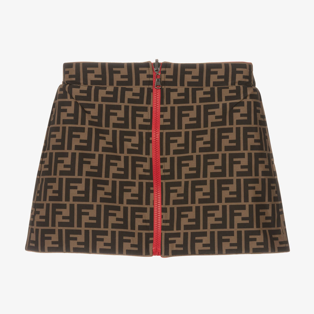 Fendi-Girls Reversible FF Skirt  | Childrensalon Outlet