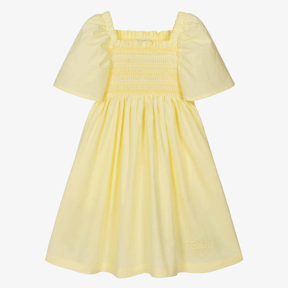 Fendi-Платье из хлопка с вышивкой для девочек | Childrensalon Outlet