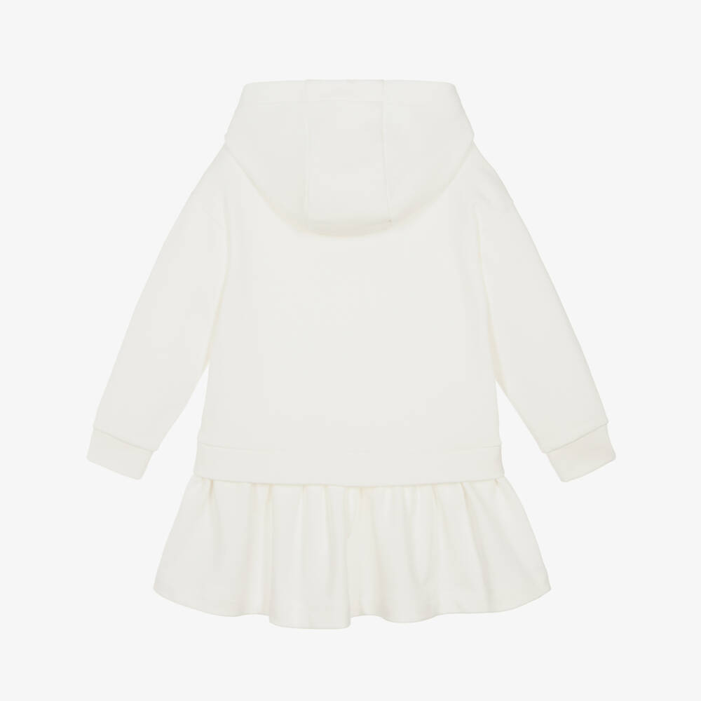 Fendi-Платье с оборками из белого хлопка для девочек | Childrensalon Outlet