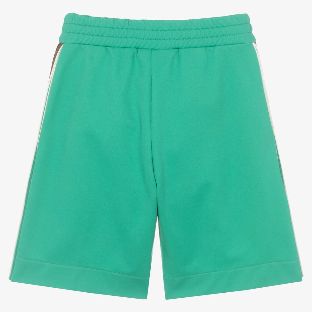 Fendi - Green FF Logo Shorts | Childrensalon Outlet