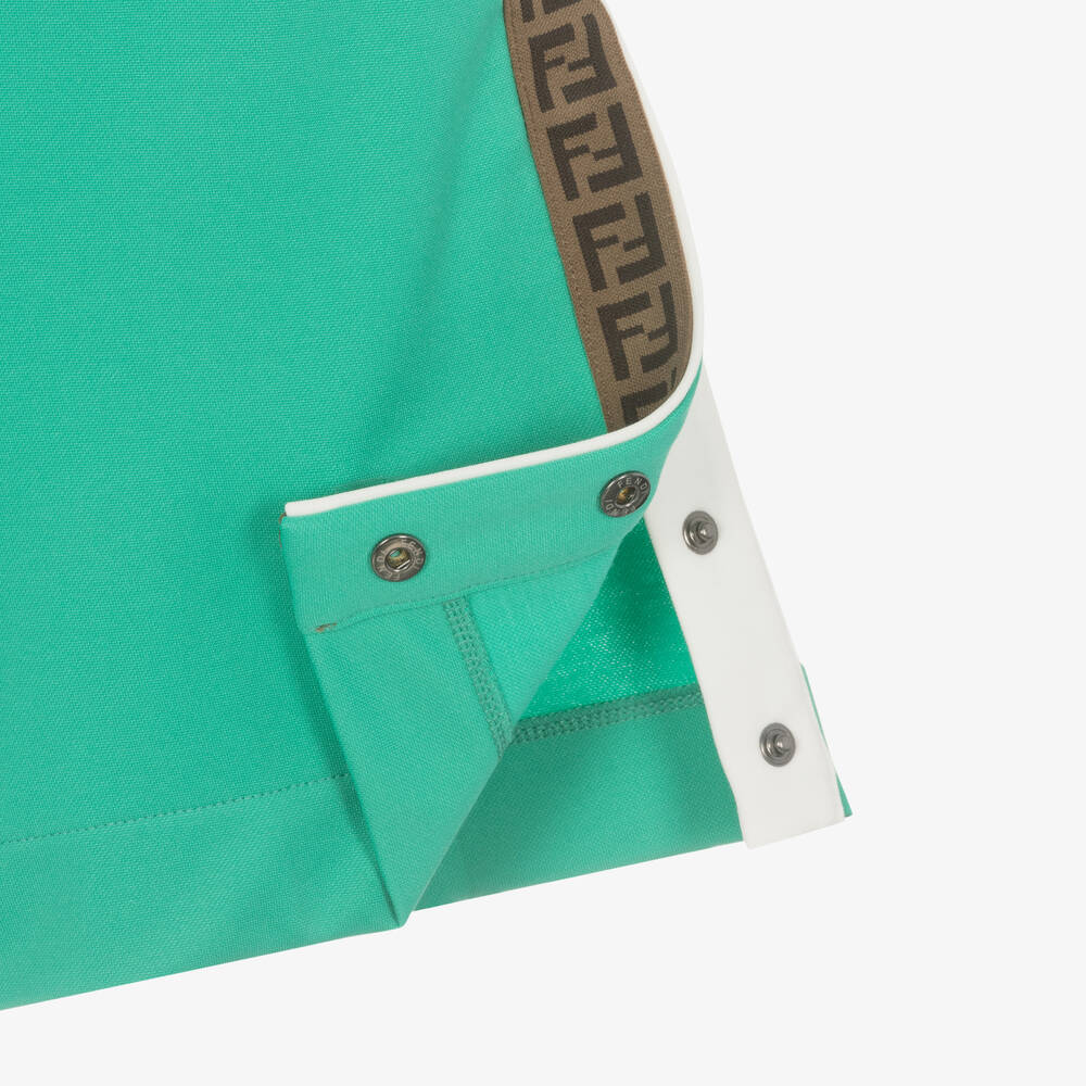 Fendi-Green FF Logo Shorts | Childrensalon Outlet
