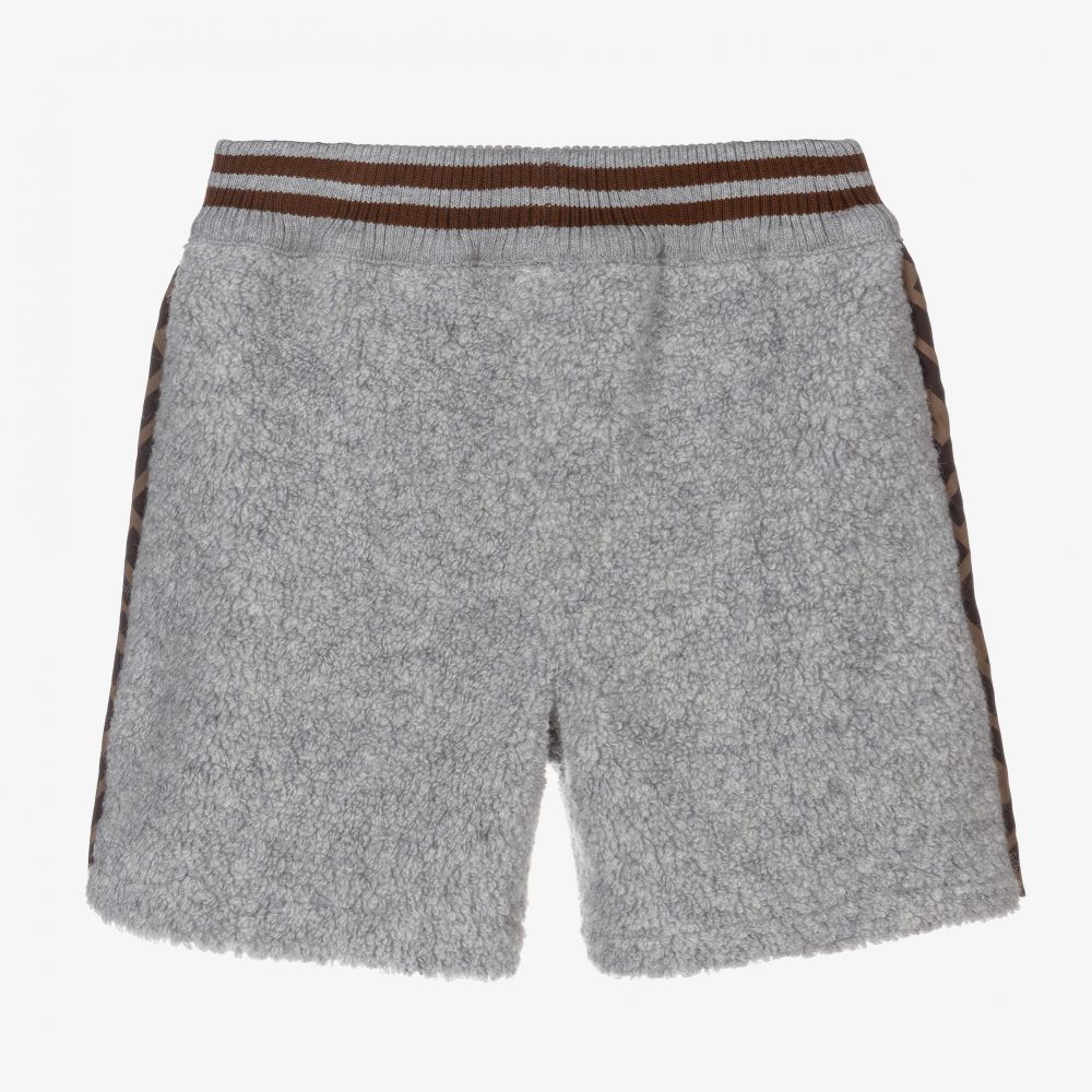 Fendi-Серые шорты из шерстяного букле | Childrensalon Outlet