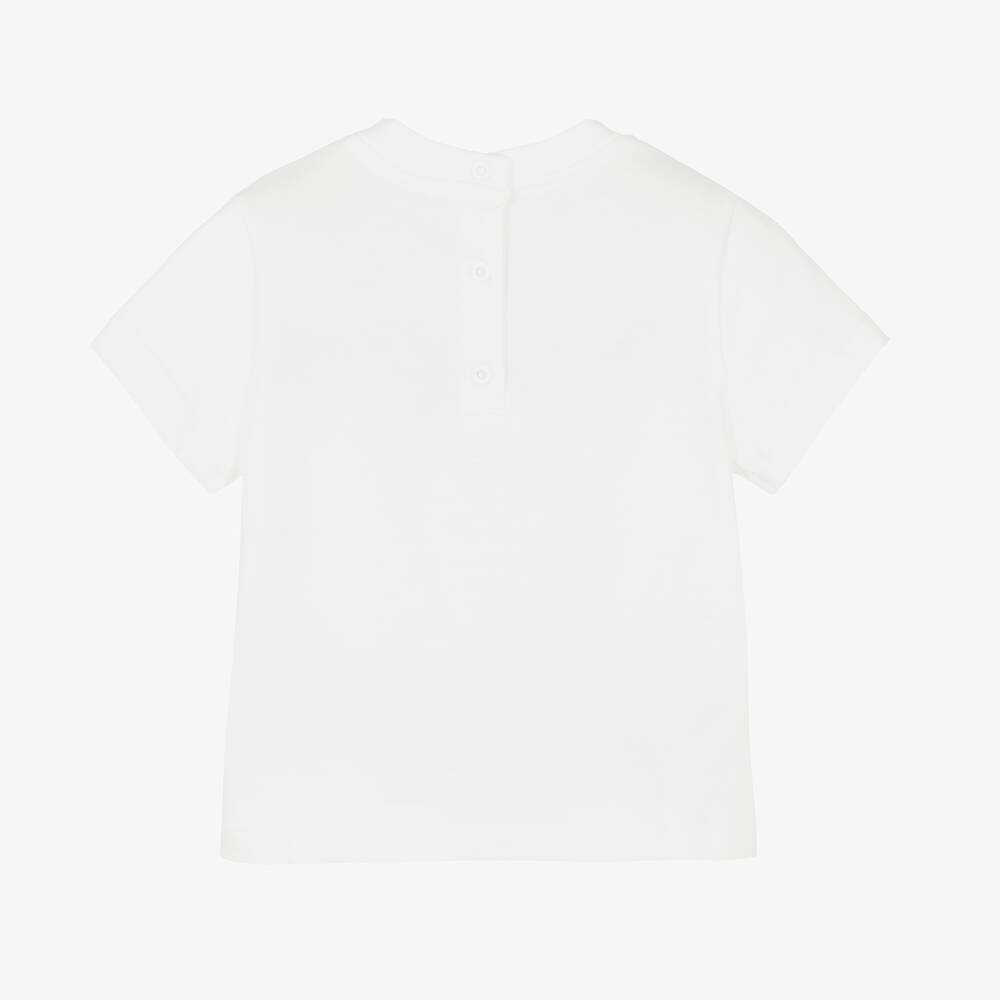 Fendi-Кремовая хлопковая футболка для малышей | Childrensalon Outlet