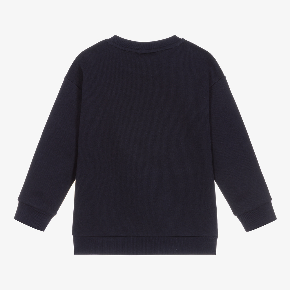 スウェット・トレーナー Fendi Navy Blue Polyester Blend Sweatshirt Fendi - Navy Blue Logo Sweatshirt | Childrensalon Outlet