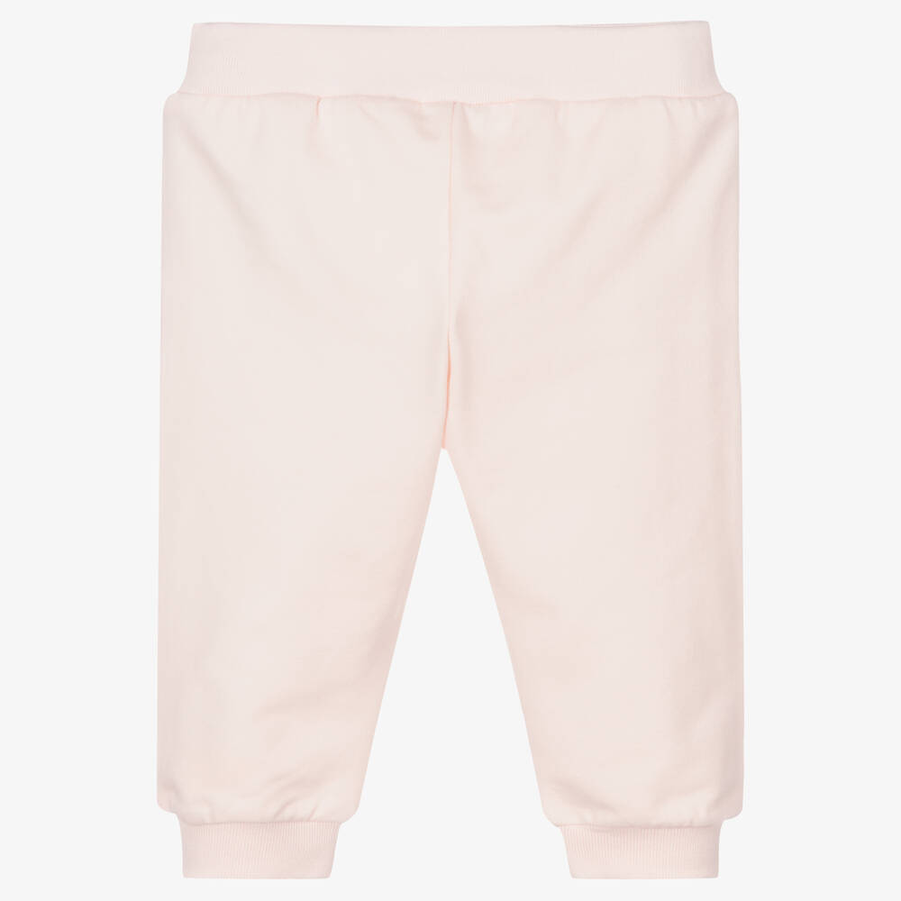 Fendi-Pink Cotton Logo Baby Trousers | Childrensalon Outlet