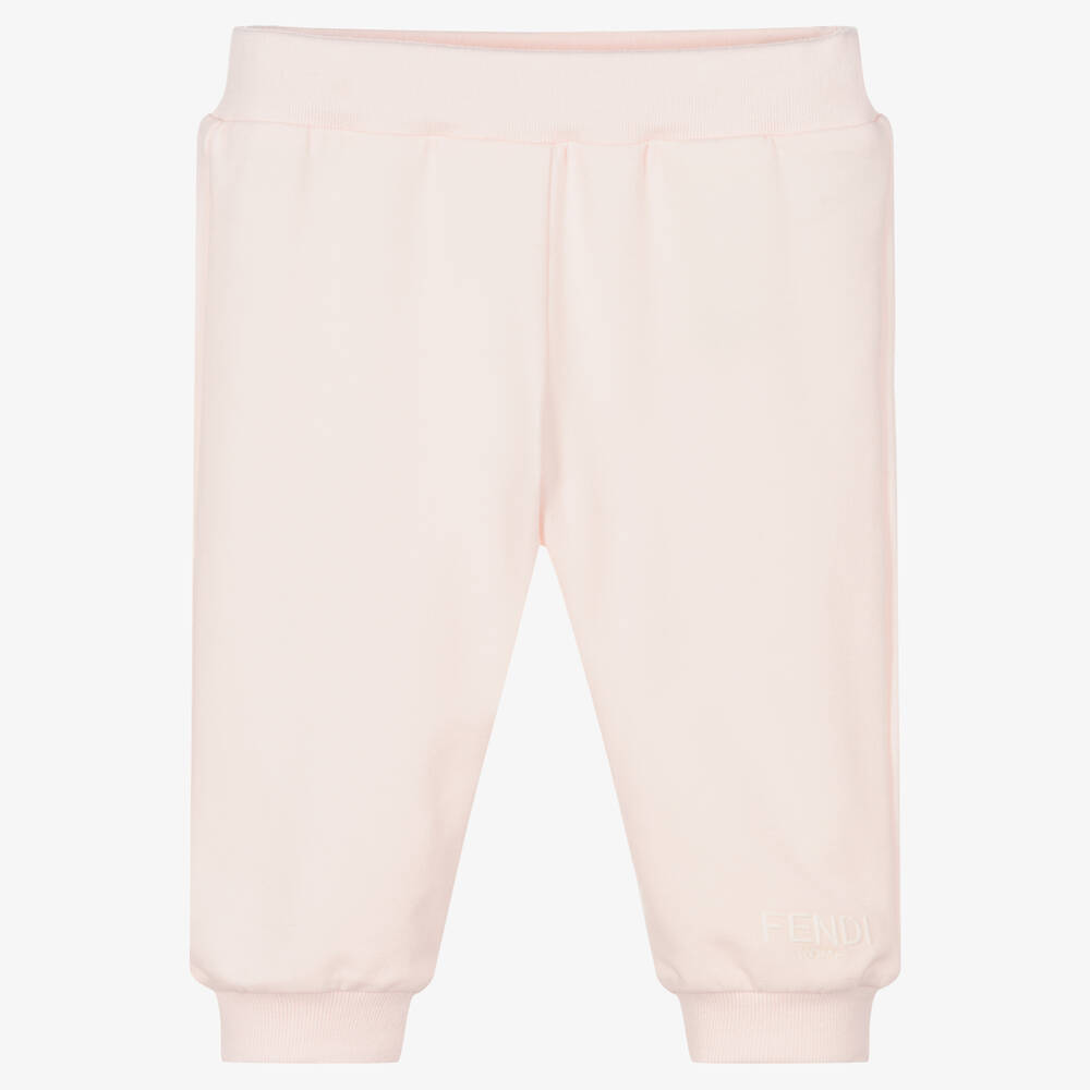 Fendi - Pantalon rose en coton bébé | Childrensalon