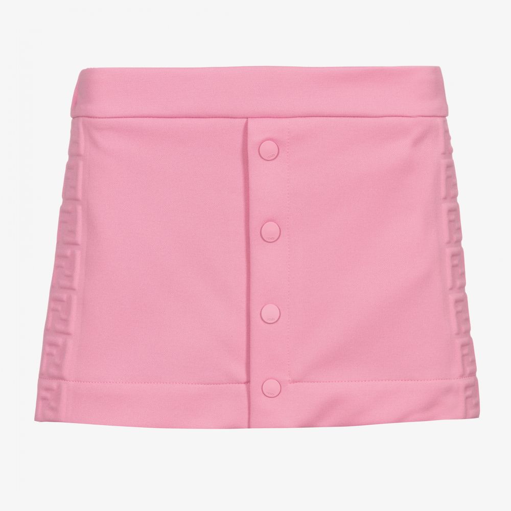 Fendi - Pink Jersey Logo Skirt | Childrensalon