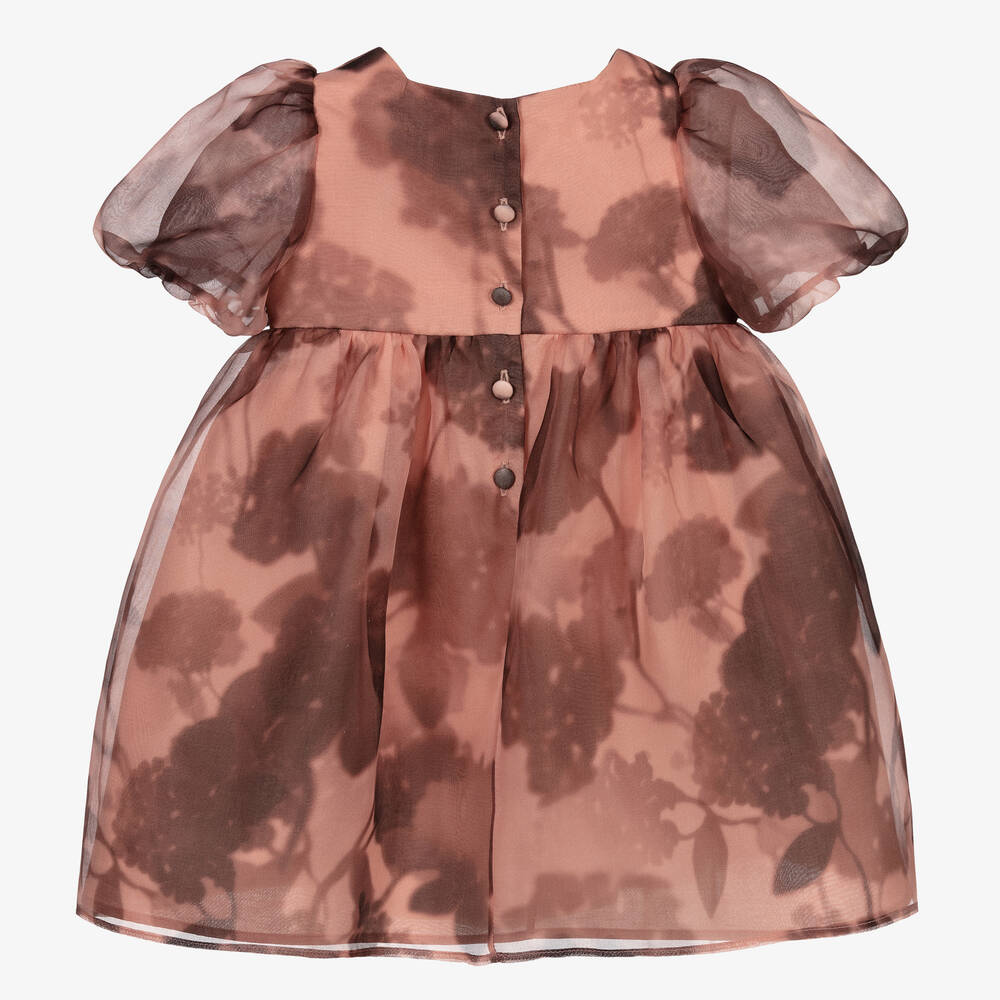 Fendi-Pink Silk Organza Dress Set | Childrensalon Outlet