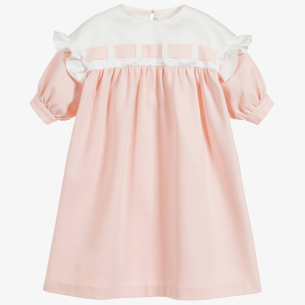 Fendi - Pink Viscose Jersey Dress | Childrensalon