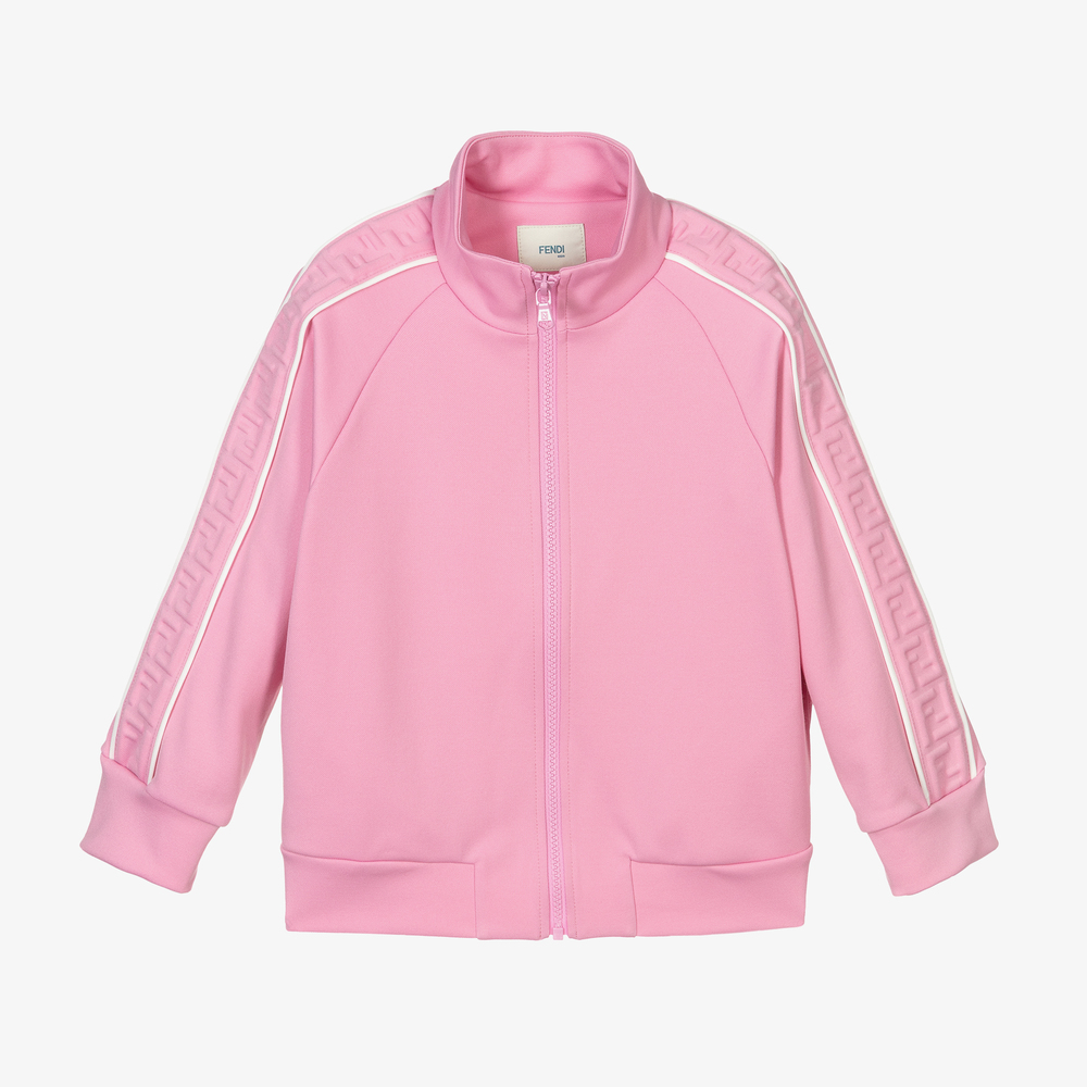 Fendi - Veste zippée rose  | Childrensalon