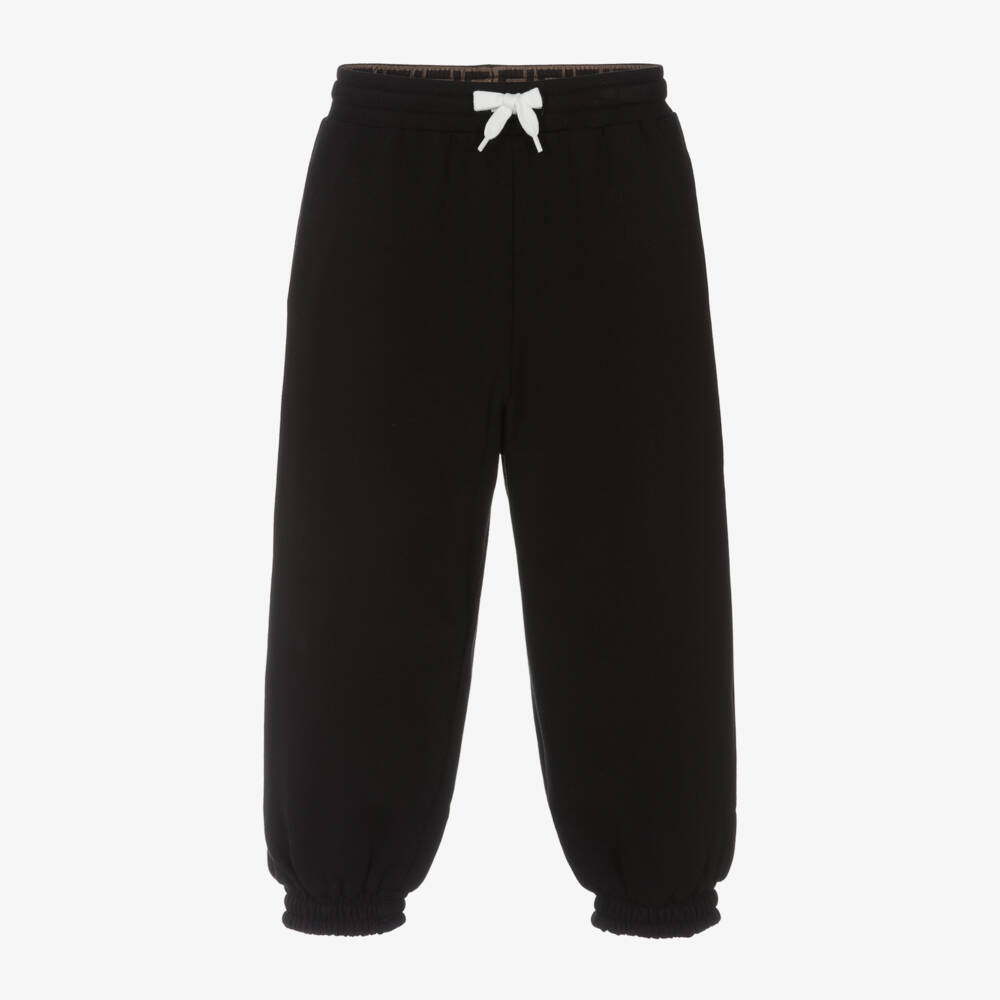 Fendi-Reversible Black Brown Joggers | Childrensalon Outlet