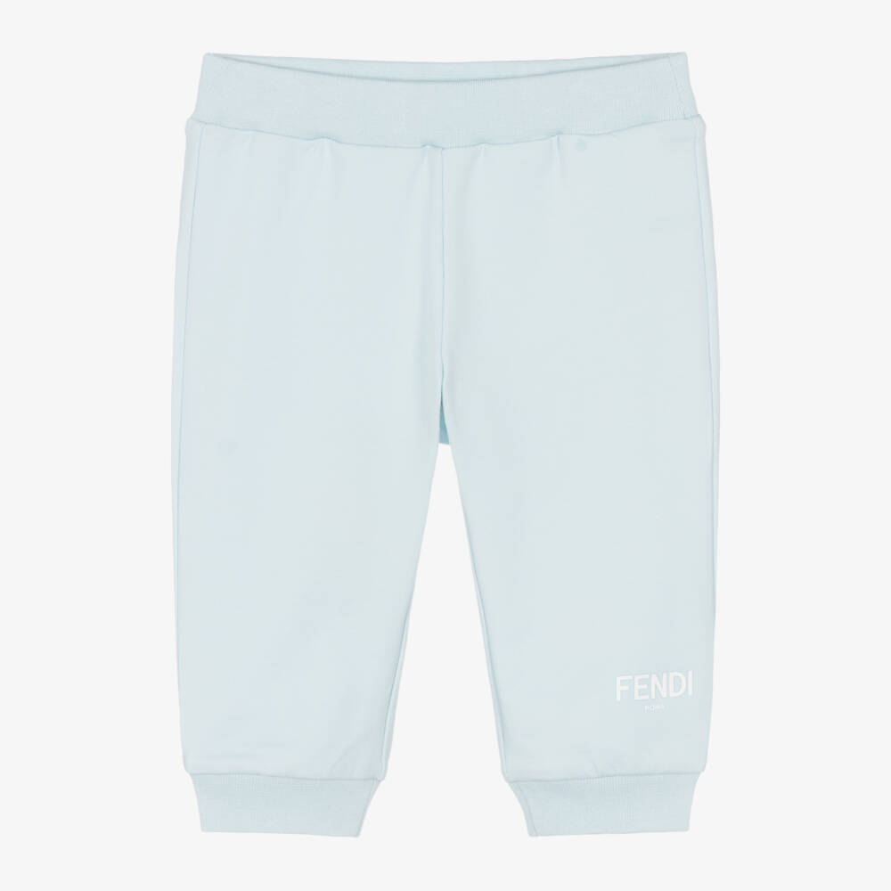 Fendi-Soft Blue Baby Jogger Pants | Childrensalon Outlet