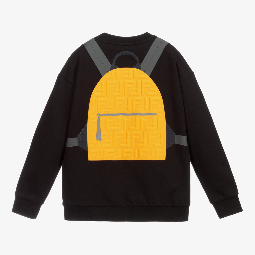 Fendi Teen Black Backpack Sweatshirt