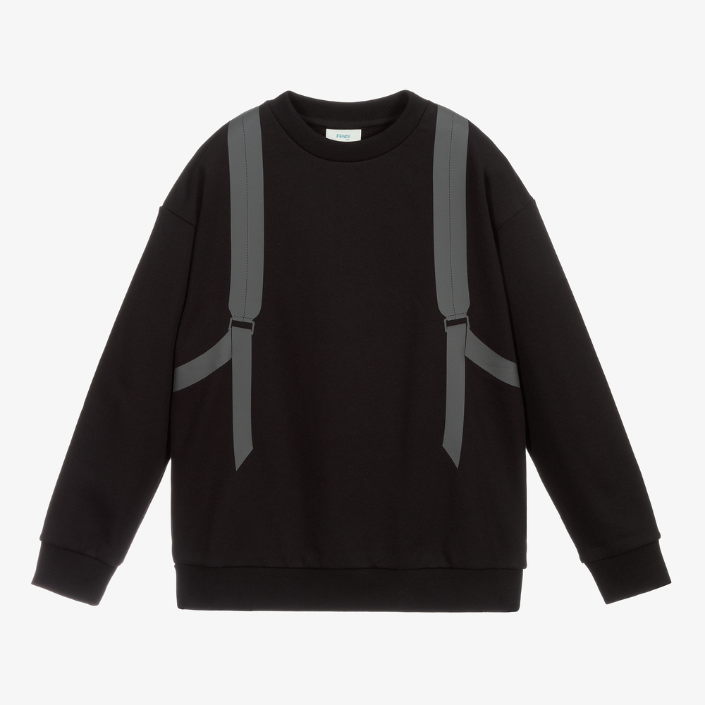 Fendi - Sweat-shirt noir Sac à dos Ado | Childrensalon