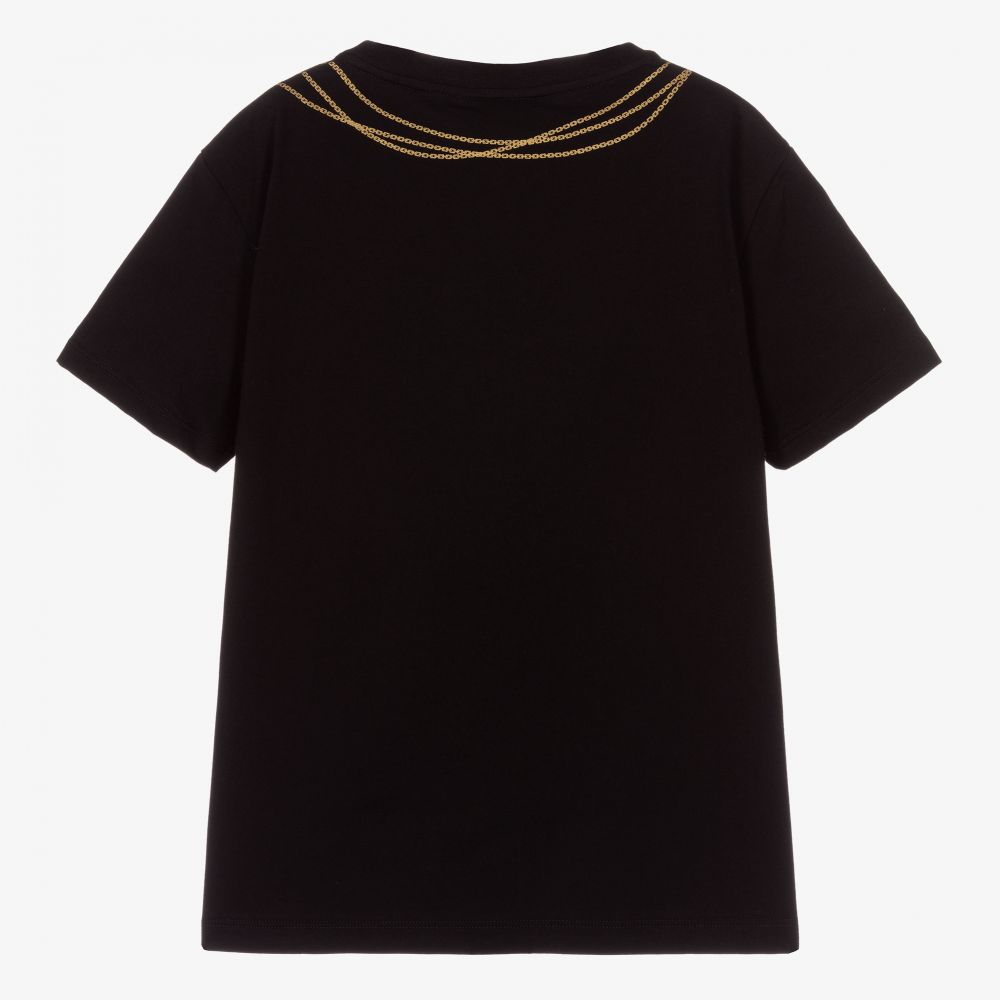 Fendi black cotton t shirt online