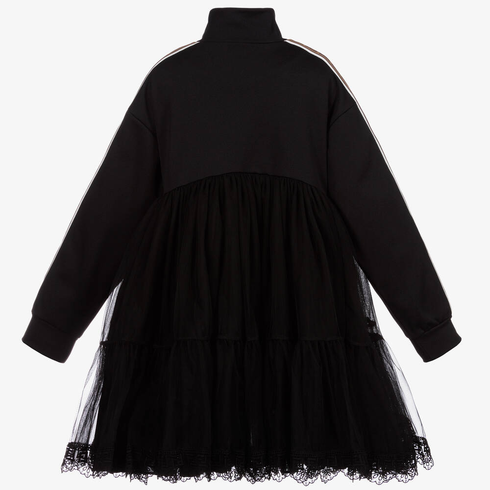 Fendi-Черное платье с логотипом FF для подростков | Childrensalon Outlet