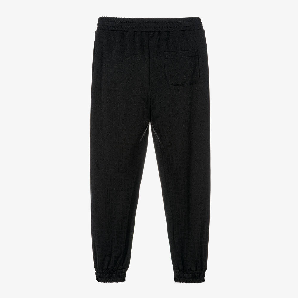 Fendi-Teen Black FF Logo Joggers | Childrensalon Outlet
